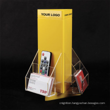 Revolving 3 Sided Custom Design Leaflet Holder Acrylic Brochure Display Stands